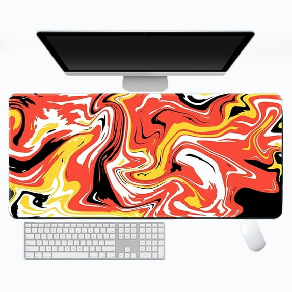 Mouse Pad with Stitched Edge, Premium Textured Mouse Mat, Non-Slip Rubber Base Mousepad for Laptop, Computer & PC,Desk Mat for Gamer, Office & Home,Black