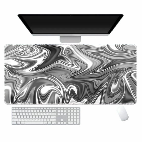 Mouse Pad with Stitched Edge, Premium Textured Mouse Mat, Non-Slip Rubber Base Mousepad for Laptop, Computer & PC,Desk Mat for Gamer, Office & Home,Black