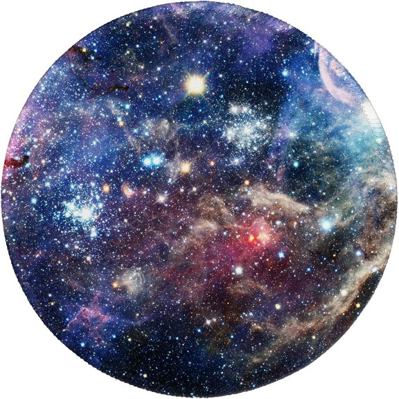 Mouse Pad with Stitched Edge Premium-Textured Mouse Mat Waterproof Non-Slip Rubber Base Customized Round Mousepad for Laptop Computer PC Gaming Office 8.7×8.7 inches, Galaxy Starry Sky