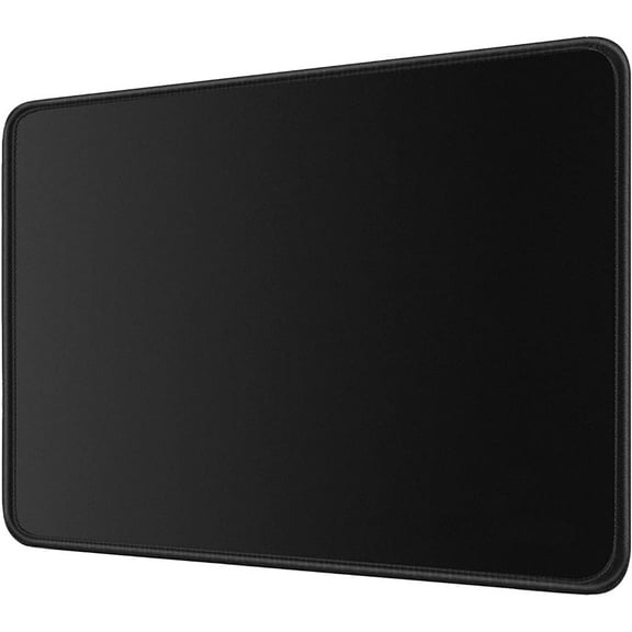 Mouse Pad with Stitched Edge, Water-Resistant, Premium-Textured Mouse Mat, Non-Slip Rubber Base Mousepad for Laptop, Computer & PC 10.3 x 8.2 Inches (Black-Medium)