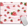 thumbnail image 1 of Mouse Pad, Striped Pattern and Watercolor Strawberries Mouse Pad, Personalized Rectangle Mousepad Customized Mouse Pads with Designs Non-Slip Rubber Smooth MousePads for Computer Laptop, 1 of 5