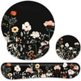 thumbnail image 1 of Mouse Pad with Wrist Rest and Keyboard Wrist Rest Set, Wrist Rest for Computer Keyboard Memory Foam Pain Relief with Non Slip Rubber Base for Office, Gaming, Computer, Laptop, Garden Flower Pattern, 1 of 6