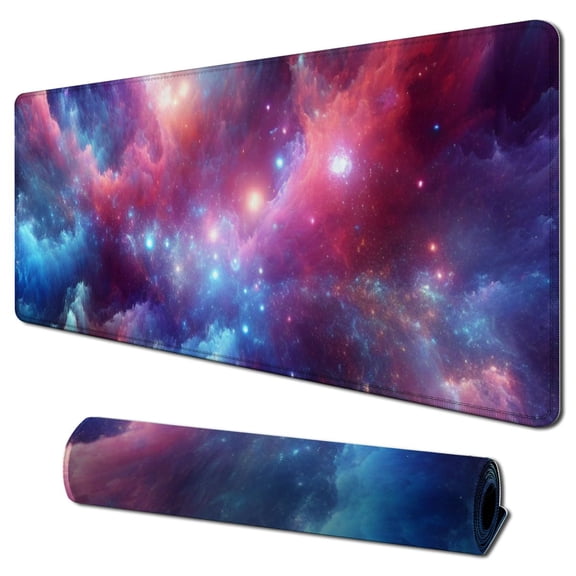 Mouse Pad with Wrist Rest Support, Gel Cute Mouse Pads Non Slip Rubber Base Mousepad, Ergonomic Mouse Wrist Rest Pad for Laptop Computer Home Office Working Gaming Pain Relief, Nebula Galaxy