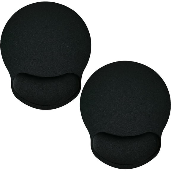 Mouse Pad with Wrist Support, 2Pcs Ergonomic Mouse Pad with Memory Foam Wrist Rest Cushion, Non-Slip Rubber Base Gaming Mice Pad for Home Office Computer Laptop