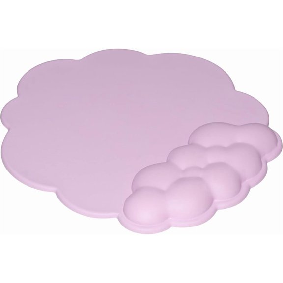 Mouse Pad Wrist Support, Cloud Shaped Wrist Rest Mousepad with Memory Foam, Non-Slip PU Base Mouse Pad for Home Office Laptop Mac Easy Wrist Pain Relief