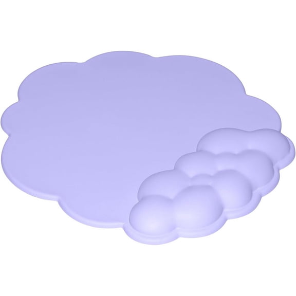 Mouse Pad Wrist Support, Cloud Shaped Wrist Rest Mousepad with Memory Foam, Non-Slip PU Base Mouse Pad for Home Office Laptop Mac Easy Wrist Pain Relief