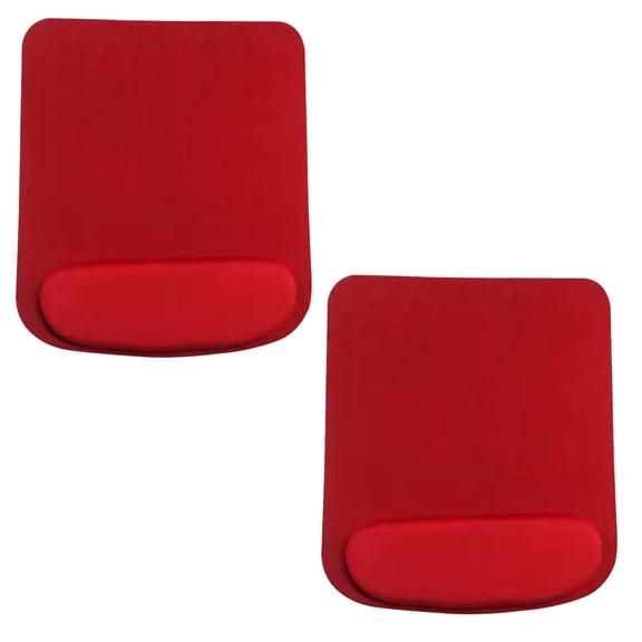 Mouse Pad with Wrist Support, Ergonomic Gaming Mouse Pad Pain Relief, Portable Comfortable Mousepad for Computer, Laptop, Office, Home and Travel, Non-Slip Base, Waterproof Surface - red