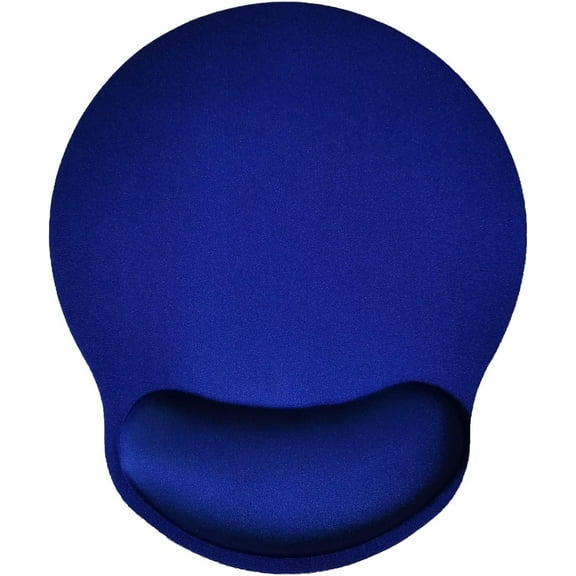 Mouse Pad with Wrist Support, Ergonomic Mouse Pad with Memory Foam Wrist Rest Cushion, Non-Slip Rubber Base Gaming Mice Pad for Home Office Computer Laptop, Blue