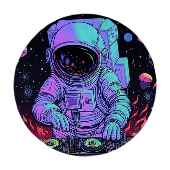 Mouse Pad With Wrist Support, Ergonomic Mouse Pad With Memory Foam Wrist Rest Cushion, Non- Rubber Base Gaming Mice Pad For Home Office Computer Laptop,Cyberpunk Space Happy Day!