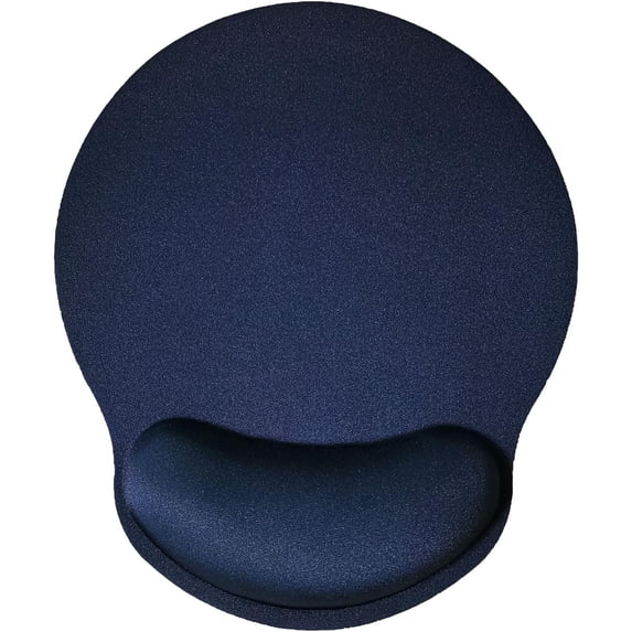 Mouse Pad with Wrist Support, Ergonomic Mouse Pad with Memory Foam Wrist Rest Cushion, Non-Slip Rubber Base Gaming Mice Pad for Home Office Computer Laptop, Navy Blue