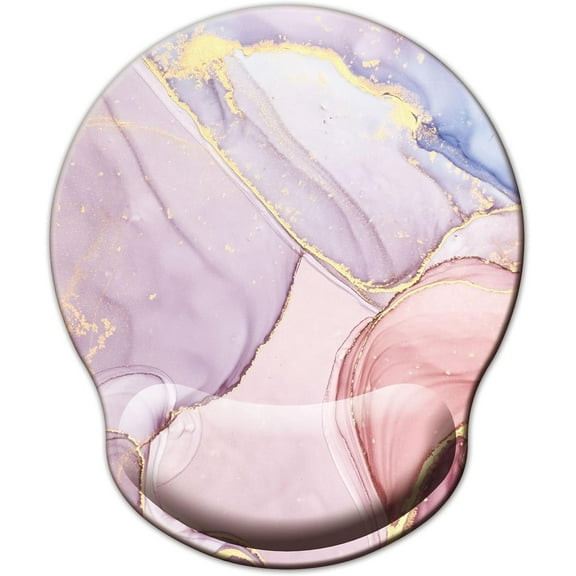 Mouse Pad with Wrist Support, Ergonomic Mouse Pad with Memory Foam Wrist Rest Cushion, Non-slip Rubber Base Gaming Mice Pad for Home Office Computer Laptop