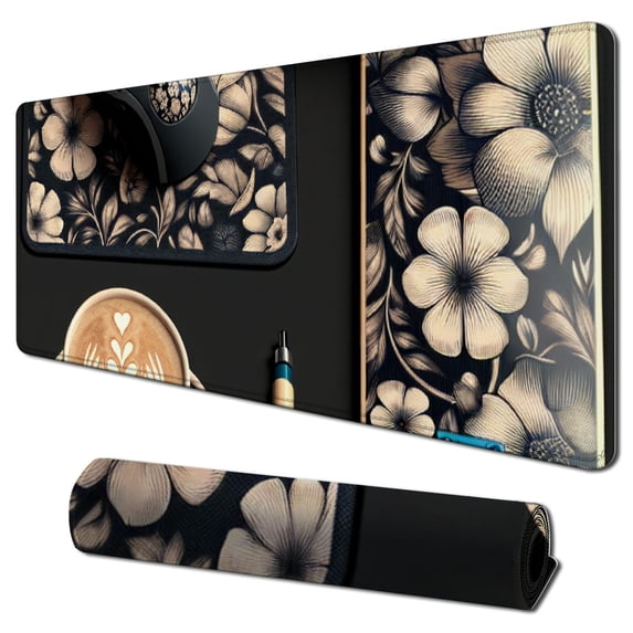 Mouse Pad Wrist Support, Ergonomic Mouse Pad,Pain Relief Keyboard Wrist Rest, Comfortable Memory Foam Mousepad with Non-Slip PU Base Mouse Pads for Home Office ()