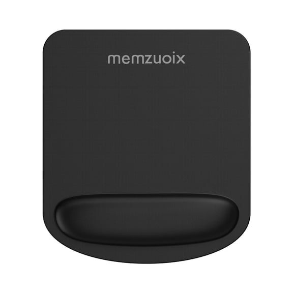 Mouse Pad with Wrist Support, Memory Foam Wrist Rest Mousepad for Carpal Tunnel Pain Relief, Smooth Lycra Surface, Non-Slip PU Base, Washable Computer Mouse Mat for Office Gaming Laptop PC,Black