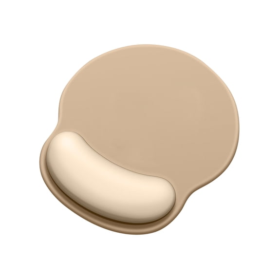 Mouse Pad with Wrist Support, Non-Slip Base Memory Foam Wrist Rest Mousepad for Office Gaming Computer Laptop Relief Pain Comfort Support Desk Accessories, Beige