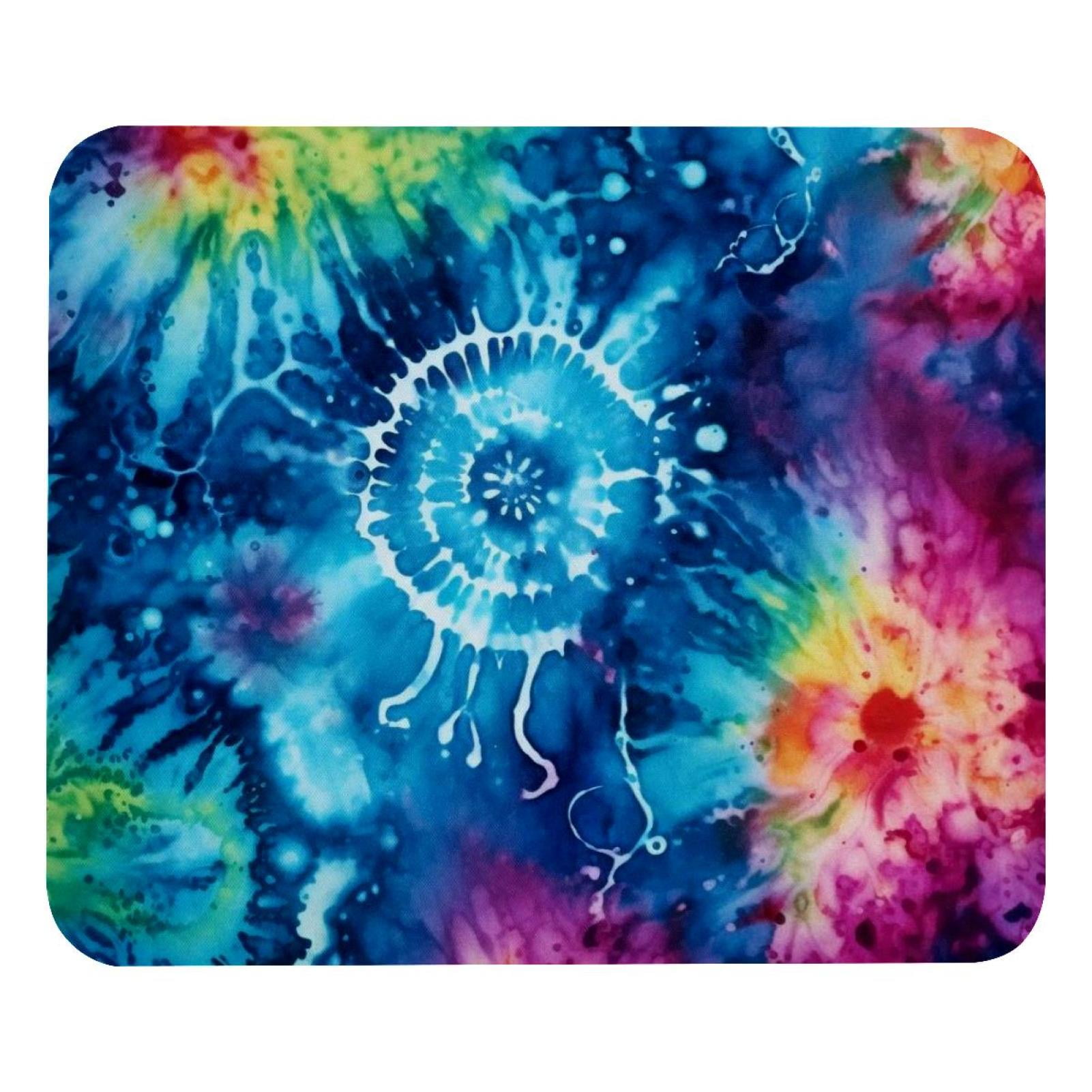 Mouse Pad for Desk, Colorful Tie Dye Mouse Mats Cloth with Rubberized