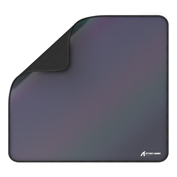 Mouse Pad with Stitched Edge,Rainbow Film,Non-Slip Rubber Base, Premium-Textured and Waterproof Mousepad for Laptop, Computer, PC-Grey