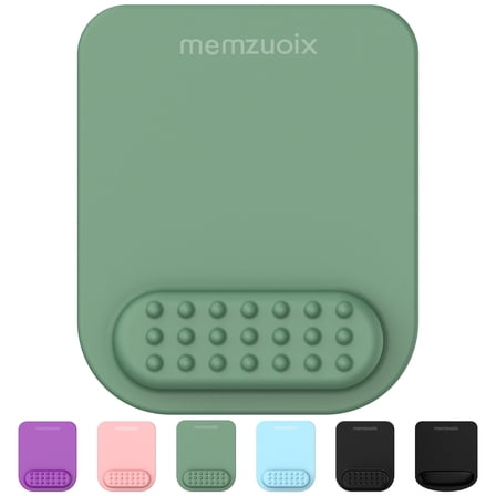 Mouse Pad with Wrist Support,Ergonomic Design Relief Carpal Tunnel Pain,Memory Foam Mouse Pad for Computer Desk with Non-Slip PU Base,Green