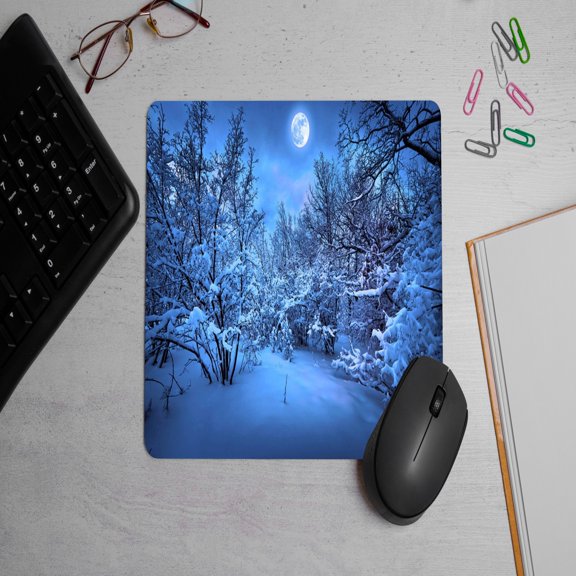 Mouse Pads Black Standard Mouse Pads, Office and Gaming,Stitched Edges, Rubber Anti Slip Base Mouse pad, Dirt Resistant, Durable, Square, 10.2 inches x 8.3 inches x 0.12 inches
