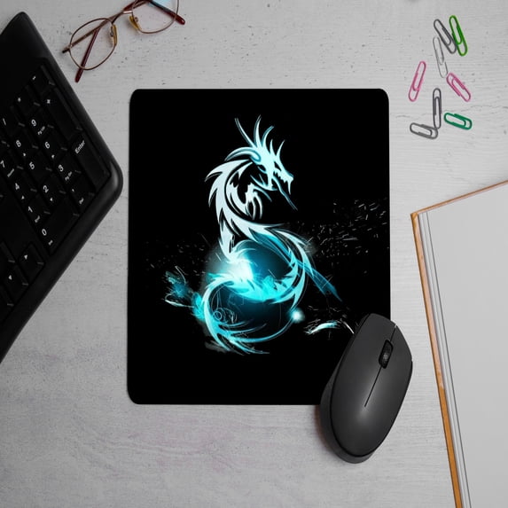 Mouse Pads Black Standard Mouse Pads, Office and Gaming,Stitched Edges, Rubber Anti Slip Base Mouse pad, Dirt Resistant, Durable, Square, 10.2 inches x 8.3 inches x 0.12 inches