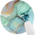 thumbnail image 1 of Mouse Pads with Marble Pattern Green , Premium-Textured Mouse Mat Pad for Women, Non-Slip Rubber Base Mousepad for Laptop, Computer & PC, 7.9×7.9×0.12 inches, 1 of 5