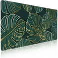 thumbnail image 1 of Mouse Pads,Tropical Palm Large Mouse Pad for Desk Green Leaves Non-Slip Rubber Base Mouse Pad with Stitched Edges,Keyboard Pad Mouse Mat for Computer,Work,Gaming,Desk Decor 31.5x15.7 in, 1 of 6