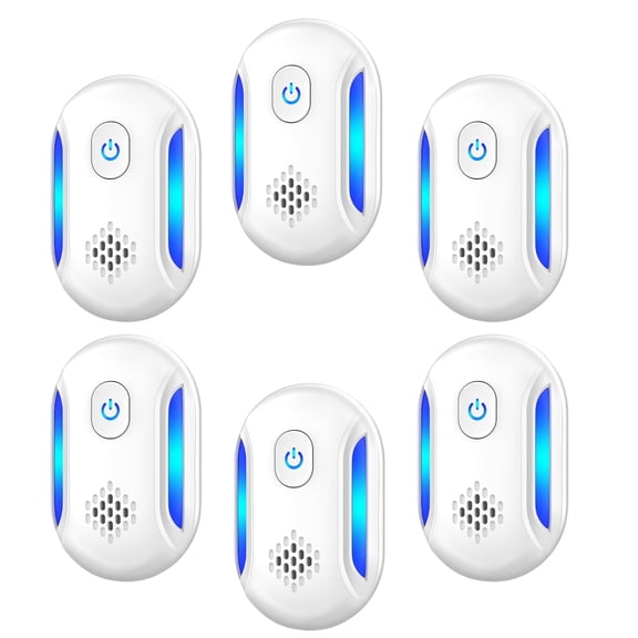 Mouse Repelent Ultrasonic Plug In for House, Ultrasonic Pest Repeller Indoor, Electronic Pest Control Plug Ins Wall for Mice Bug Rodent Roach Insect, 6 Packs