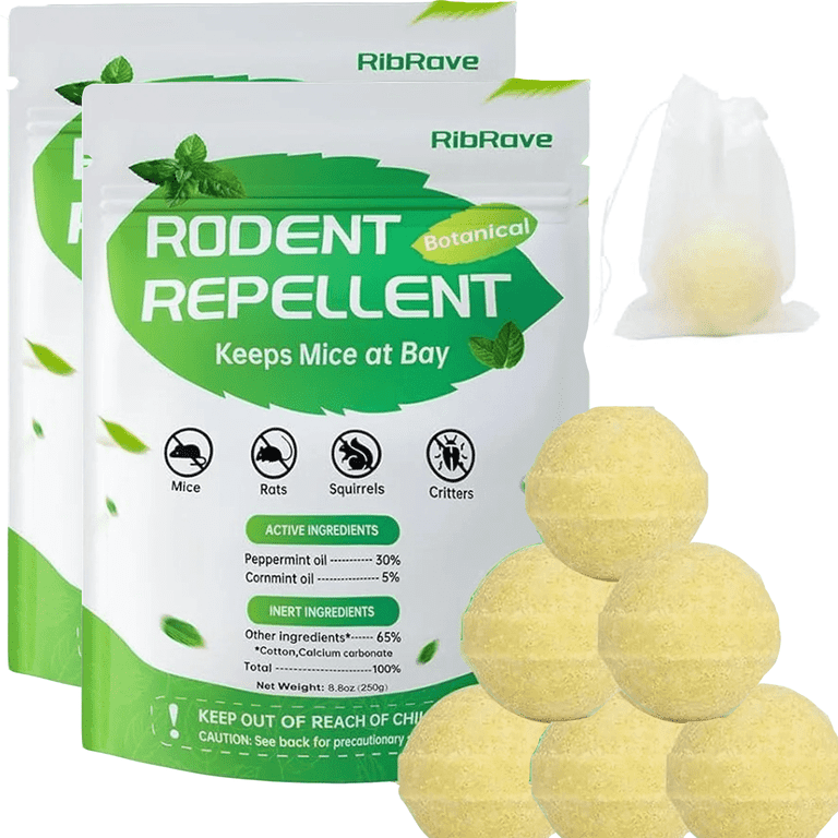Mouse Repellent 20Pills, Peppermint Oil Moth Balls for Pest 