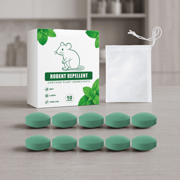Mouse Repellent Balls, 10 Packs Natural Plant Derived Rodent Deterrent for Home Indoor Warehouse, Long Lasting Pest Control for Kitchen Garage Car Engine