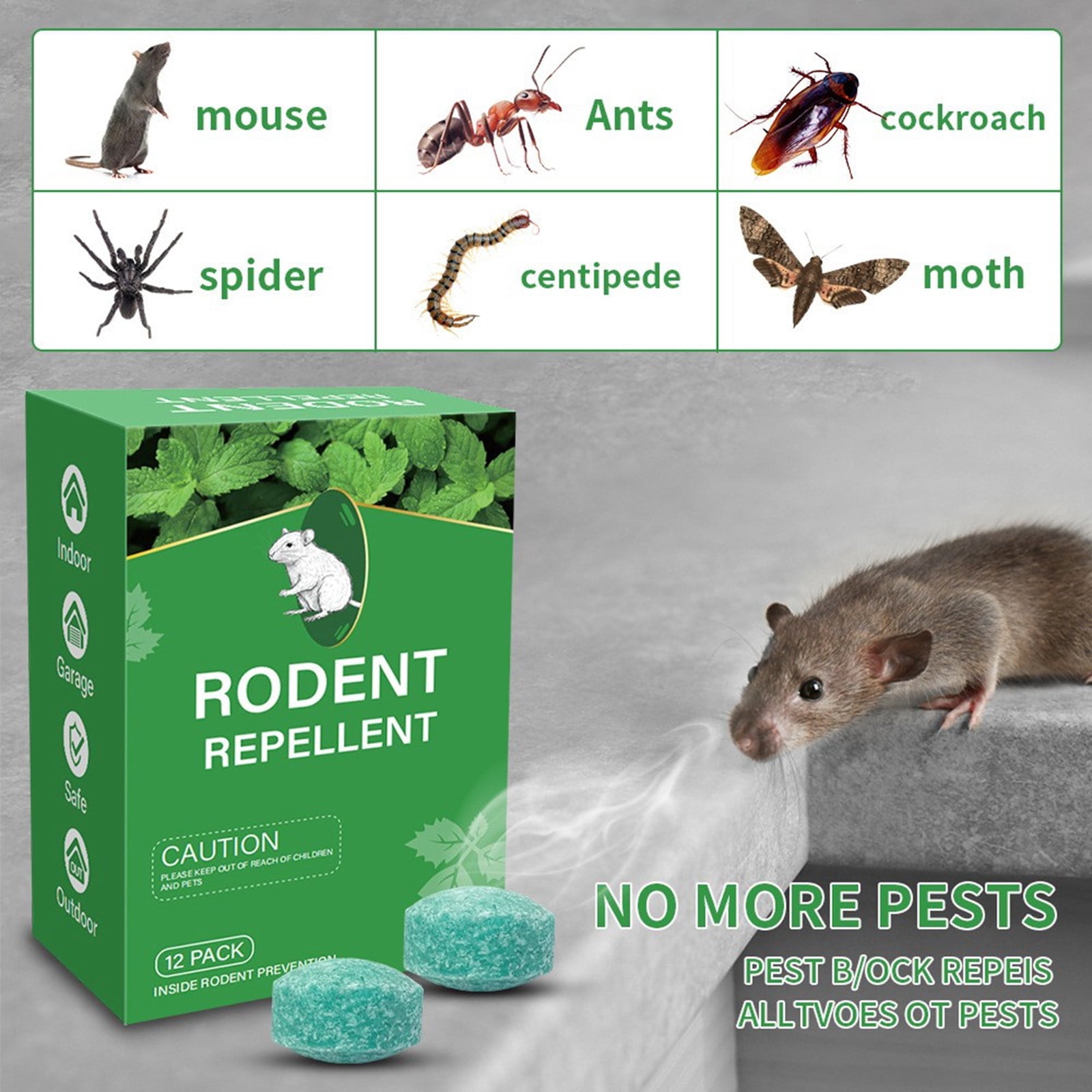 Mouse Repellent Get Rid of Mice Permanently 12 Packs Of Rat Balls, Natural Ingredients, Safe For Indoor Use, Repel Rats Instead Of Killing Them, Variety Of Strong Mint Scents To Work. - Walmart.com