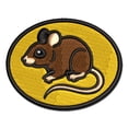 thumbnail image 1 of Mouse Rodent Applique Multi-Color Embroidered Hook & Loop Patch - 3 Inch Medium, 1 of 5