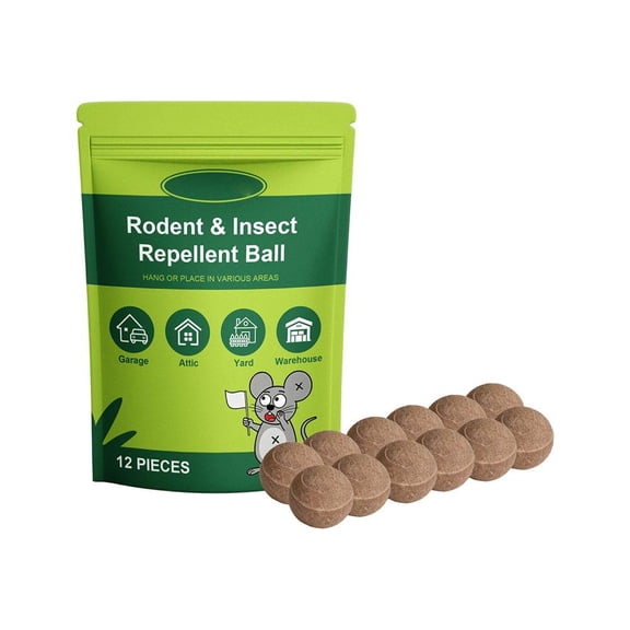 Mouse Rodent Repellent, 12pcs to Repel Mice and Rats Works for Mice Repellent, Squirrels, Indoor/Outdoor Use, Safe for Homes & Pets