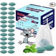 Mouse Rodent Repellent, 24 Pack Peppermint Lemon Mice Repellent