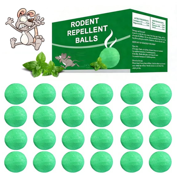Mouse Rodent Repellent, 24 Pack Peppermint Oil for Mice, Mouse, Rats, Squirrel, Indoor/Outdoor Pest Control for Home, Kitchen, Garage, Safe for Pets & Family