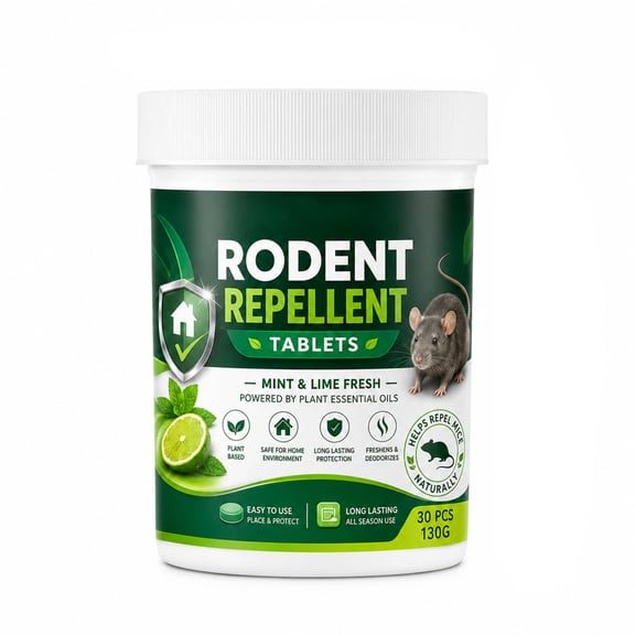 Mouse Rodent Repellent,30 Balls Peppermint Oil for Mice, Mouse, Rats, Squirrel, Pest Control Indoor & Outdoor Use, Natural Deterrent Replace Trap Poisoning Family & Pet Safe Green