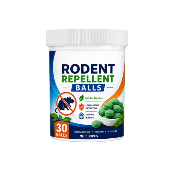 Mouse Rodent Repellent, Peppermint Oil Mice Repellent Balls - 30 Pack Natural Rodent Deterrent for Indoor/Outdoor Use, Family & Pet Safe, Long-Lasting Insect Repellent for Home, Garden, Garage