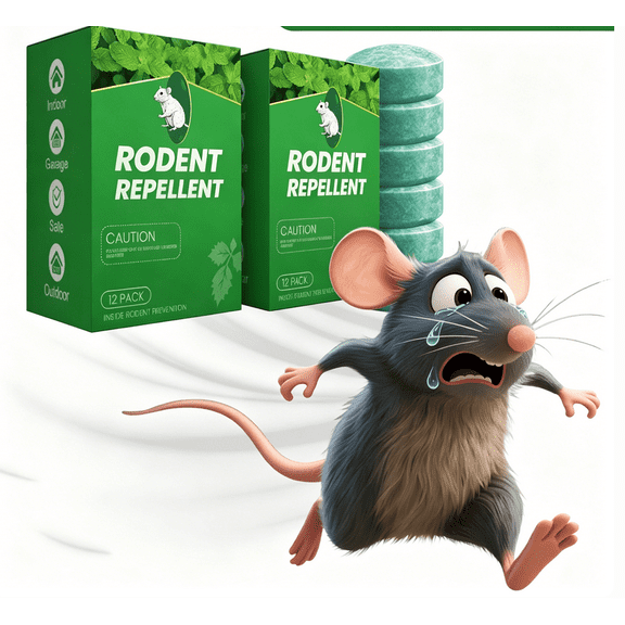 Mouse Rodent Repellent, Pest Repellent with Peppermint, Natural Plant Extract,for Mice Rats ,Squirrels ,Spiders and Pests, Indoor & Outdoor Use,Family & Pet Safe, 2 Bag (24Pcs)