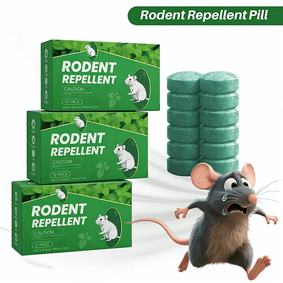 Mouse Rodent Repellent, Pest Repellent with Peppermint, 3 Box (36 Packs) for Mice, Rats, Squirrels, Spiders and Pests, Indoor & Outdoor Use