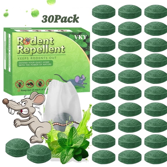 Mouse RodentRepellent, 30 Pack Peppermint Lemon Oil Mice Repellent for Squirrel Rats Spider Pests, Natural Deterrent for Kitchen, Warehouse, Car, Indoor, Outdoor, Safe for Pets Family