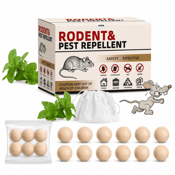Mouse RodentRepellent, 36 Pack Peppermint Lemon Oil MiceRepellent for Squirrel Rats Spider Pests, Natural Deterrent for Kitchen, Warehouse, Car, Indoor, Outdoor, Safe for Pets & Family