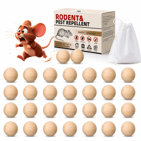 Mouse RodentRepellent,36 Pack Peppermint Oil Mouse Traps for Rat Mice, Ant, Roach, Spider, Squirrel, Nature Mouse Deterrent for Indoor Outdoor Use, for Garden & Home, Family & Pet Safe