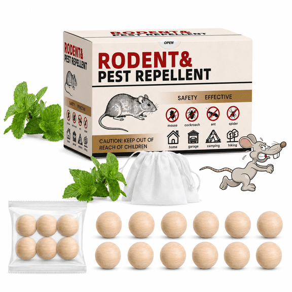 Mouse RodentRepellent, 36Pack Peppermint Oil forRodents, Rat & MiceRepellent Indoor & Outdoor Use, Natural Moth Balls for RodentMiceRepellent for Home,Garage, Car, RV & Garden