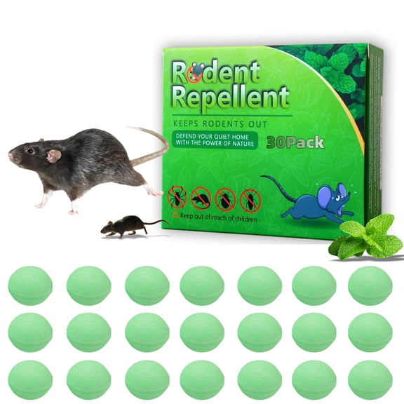 Mouse RodentRepellent & Pest Defense - Natural Peppermint Oil Rat & MiceRepellent, Natural Moth Balls for RodentRepellent Indoor/Outdoor Use - Safe for Kids & Pets