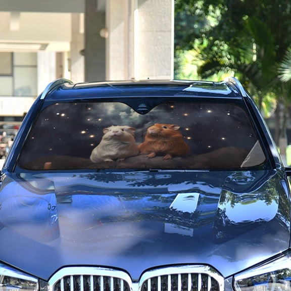 Mouse Starry Sky Automotive Front Car Windshield Sun Shade Reflector Foldable for Front Fit for Cars Truck SUVs