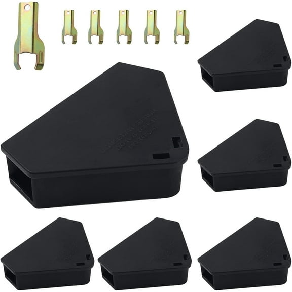 Mouse Station with Keys Black 6 Pack, Key Required Mouse Stations, Mice Stations, Keeps Children and Pets Safe Indoor & Outdoor