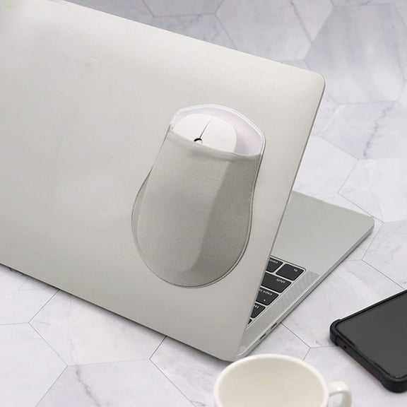 Mouse Storage Bag under $5! Bzdzmqm Self Adhesive Mouse Storage Bag, Laptop Back Sticker Organizer Pouch, Elastic Lycra Computer Accessory Bag, Desk Cable Management
