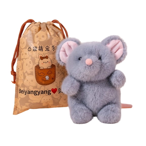 Mouse Stuffed Animal, Fluffy Mouse Plush Toy, Lovely Stuffed Animal Plushies, Perfect Birthday Christmas Valentine's Day Gifts for Kids, Girls, Boys