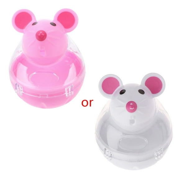 Mouse Teaser Interactive Toy Tumbler Mice Food Dispenser Feeder Toy Stimulating Hunting for Cats Kitten