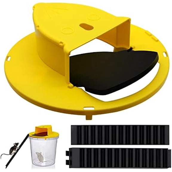 Mouse Trap Bucket Mice Rat Trap,5 Gallon Bucket Compatible Rat Traps Indoor for Home,Automatic Reset Flip and Slide Bucket Lid Rat Traps Indoor Outdoor$$Garden & Patio