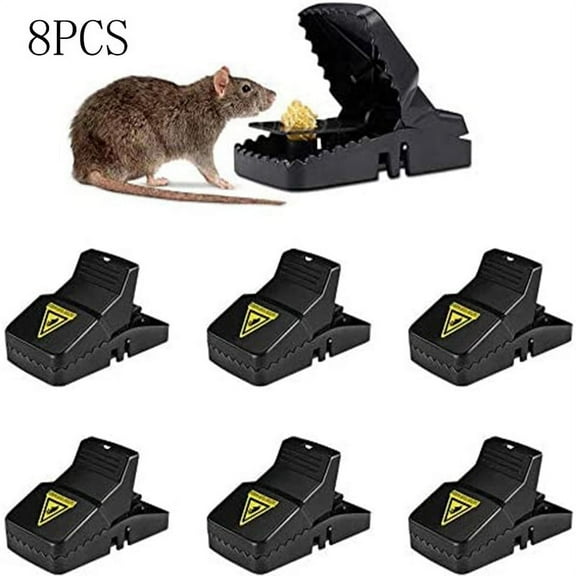 Mouse Trap, Mouse Trap Plastic 8 Pcs Professional Mouse Trap Garden Rodent Hunting Accessories Can Be Reused Quickly Kill Live Mice Mouse Trap