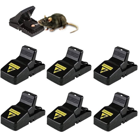 Mouse Trap, Reusable Best Small Mouse & Squirrel Traps That Work, Mice Traps Snap and Indoor Trap with Detachable Bait Cup, Effective and Sanitary Safe Better Mouse Cather, 6 Pack